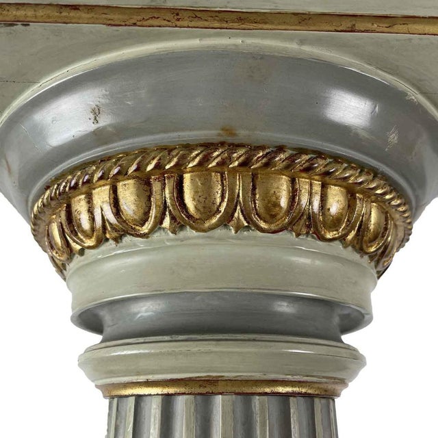 1950s Light Green Lacquered Columns, 1950s, Set of 2 For Sale - Image 5 of 7