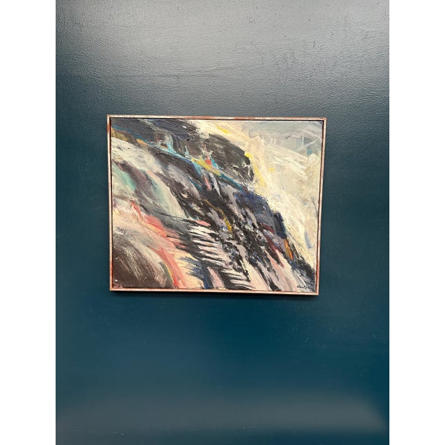 Chennet Juhlin, Abstract Landscape, 1950s, Oil on Canvas, Framed For Sale - Image 16 of 18