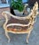 Late 19th Century French Rococo Louis XV Ornately Carved Painted Distressed Corner Captain's Chair For Sale - Image 6 of 12