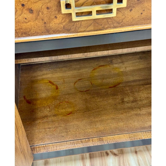 Vintage Century Furniture Black and Burl Wood Chin Hua Credenza For Sale - Image 12 of 14