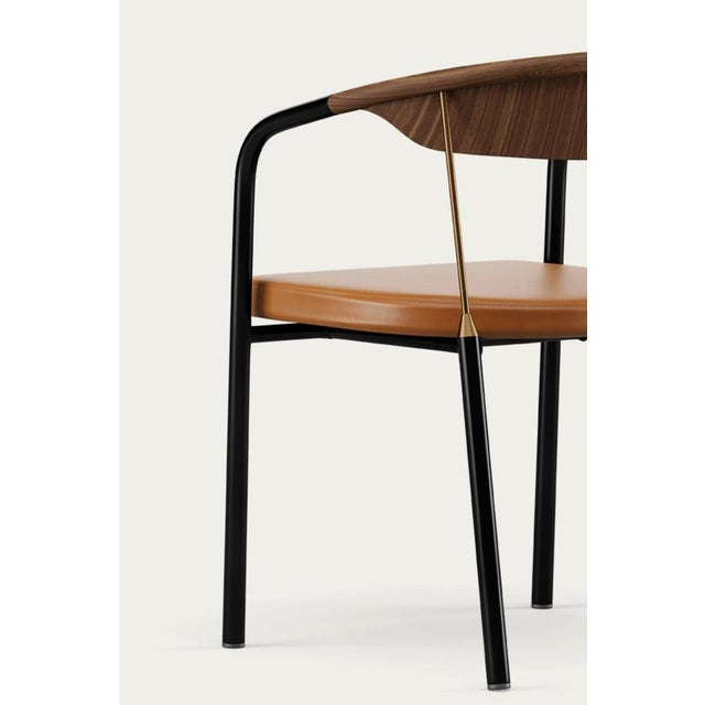 Chairman Chair in Walnut with Upholstery in Cognac by Henrik Tengler for One Collection For Sale - Image 9 of 16