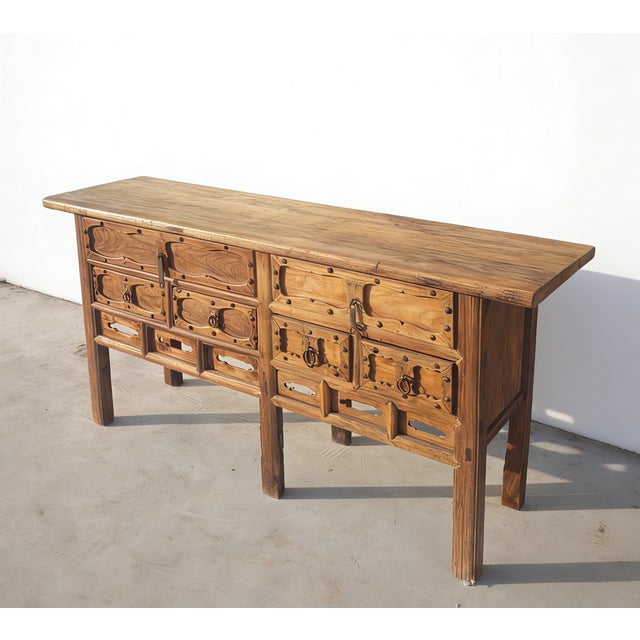 Carved Early 19th Century Elm Console For Sale - Image 4 of 5