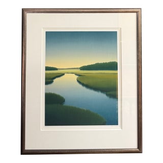 "Marsh Lanscape", Framed Fine Art Original Print 16/125, by Jacob Cooley For Sale
