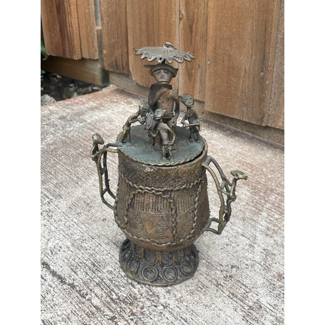 Ashanti Cast Bronze Kuduo Pot For Sale - Image 10 of 10