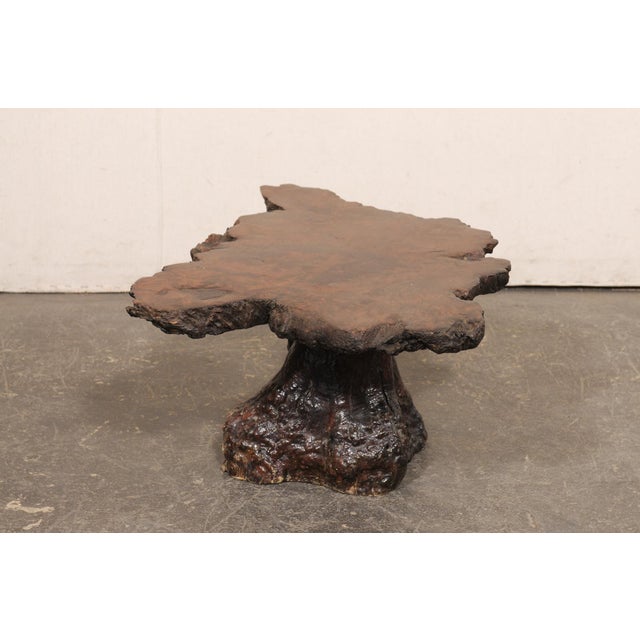 Mid 20th Century Live-Edge Cypress Wood Small Coffee Table For Sale In Atlanta - Image 6 of 12