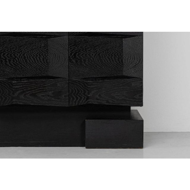 Graphic Bar Cabinet in Black from Maison Aurora, Belgium, 1975 For Sale - Image 11 of 18