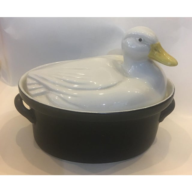 Vintage Ceramic Casserole & Duck Lid Chairish