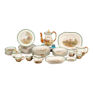 Copeland Spode Pottery Fox Hunt Lunch Service