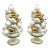 Vintage Trompe l'Oeil Porcelain and Gold Leaf Fruit Topiaries - a Pair For Sale