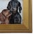 Dachshund Dogs puppy portrait study, acrylic painting on artist panel. Included are the antiqued gold wood frame and...