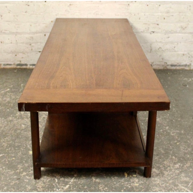 Mid 20th Century Mid-Century Modern Multitiered Walnut Coffee Table For Sale - Image 5 of 12