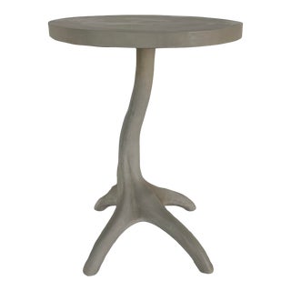 Currey & Co, Concrete Faux Bois Isko Accent Table For Sale