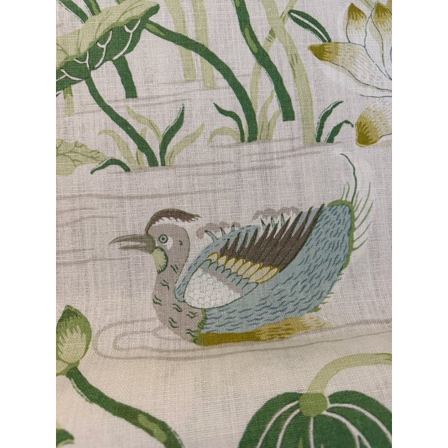 Textile Schumacher Lotus Garden Leaf Fabric 8 Yards For Sale - Image 7 of 7