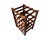 Vintage Mid Century Modern Solid Walnut Wine Rack 15 Bottle For Sale In Palm Springs - Image 6 of 8