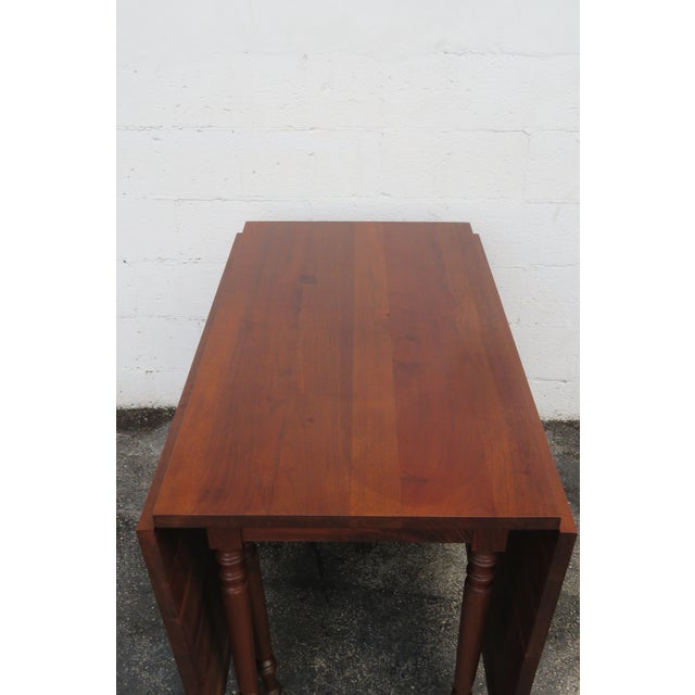 Early 1900s Walnut Drop Leaf Dining Dinette Table 5788 For Sale - Image 10 of 12