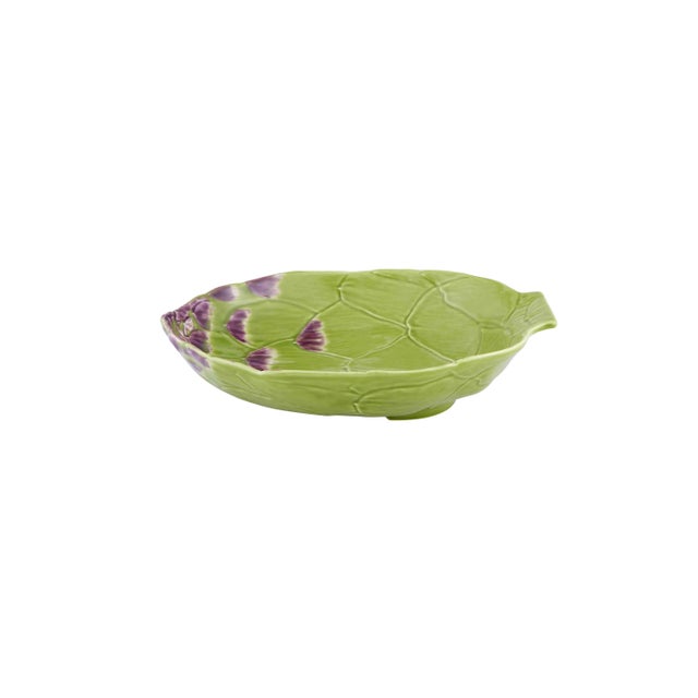 Bordallo Pinheiro Bordallo Pinheiro Artichoke Set with Pasta Bowls, Green, 12 Pieces For Sale - Image 4 of 5