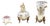 Set of 3, French Crystal Garniture Set | Gilt Bronze Ormolu Mounts, Rococo Centerpieces For Sale