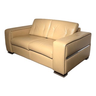 Italian Leather 2-Seater Sofa For Sale