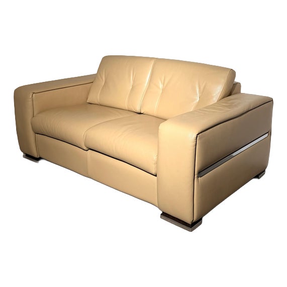 Italian Leather 2-Seater Sofa For Sale