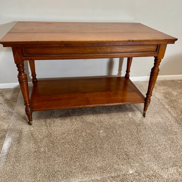 19th-Century English Howard & Sons Mahogany Library Writing Table Desk For Sale - Image 9 of 14