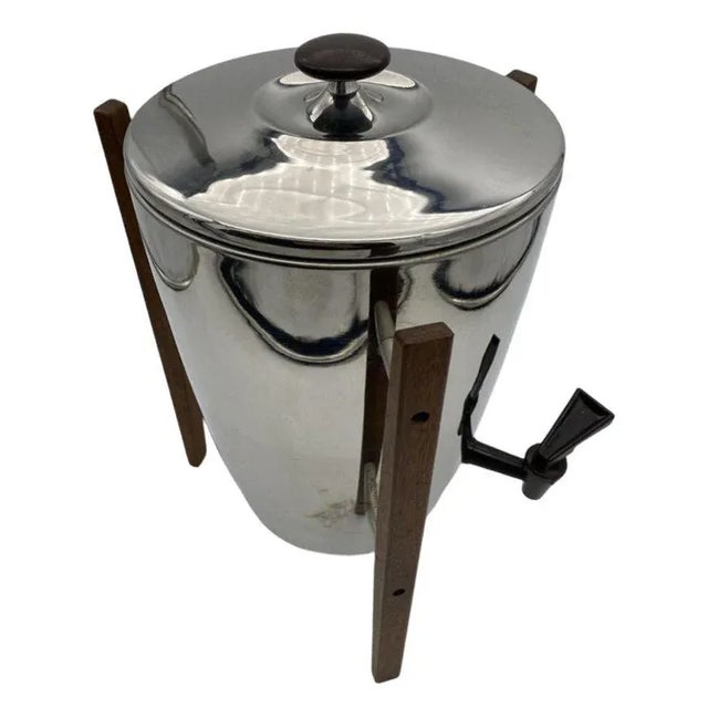 1960s Mid Century Chrome and Teak Coffee Maker by Regal For Sale - Image 5 of 8
