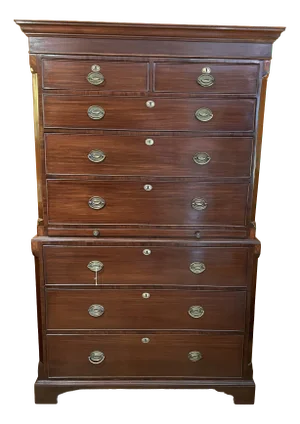 Tallboy Chest-on-Chest in Mahogany, 18th Century
