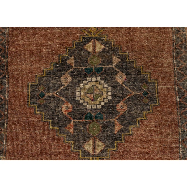 Turkish Mini Rug Oriental Hand Knotted Vintage Rug 1'7" x 3'4" #21275 For Sale - Image 4 of 8