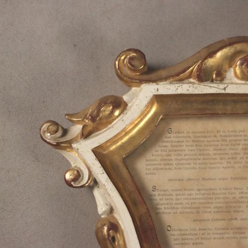 Antique Neo-Baroque Altar Cards in Carved Wood, Italy, 19th Century, Set of 3 For Sale - Image 6 of 16