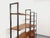 Vintage modular Scandinavian-style bookcase from the 1960s, in 3 sections, Italian design, made of teak and black metal,...