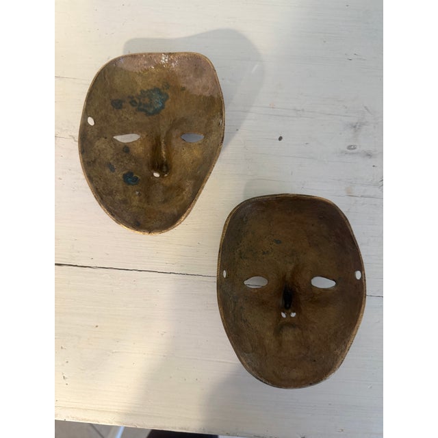 Vintage Brass Venetian-Style/Mardi Gras Theatrical Mask For Sale In Houston - Image 6 of 8