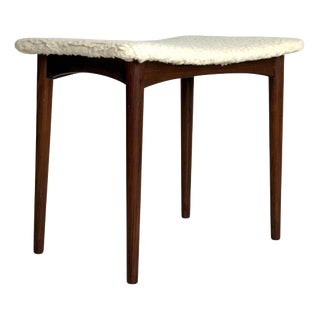 Vintage Teak Stool, 1960s For Sale