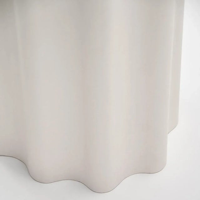 Ivory Wave Oval Coffee Table by Perler For Sale - Image 9 of 10