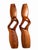 Brown After Alexandre Noll, Abstract Wood Wall Diptych, 1970s, Walnut, Set of 2 For Sale - Image 8 of 8