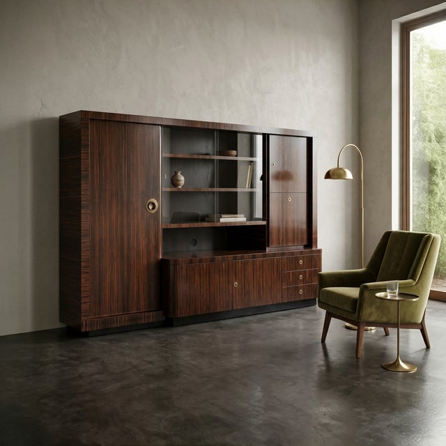 Large New Objectivity Wardrobe by Bruno Paul, 1930s For Sale - Image 3 of 16