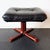Vintage Lindos Black Leather and Wood Ottoman from Ikea, 1997 For Sale - Image 15 of 15