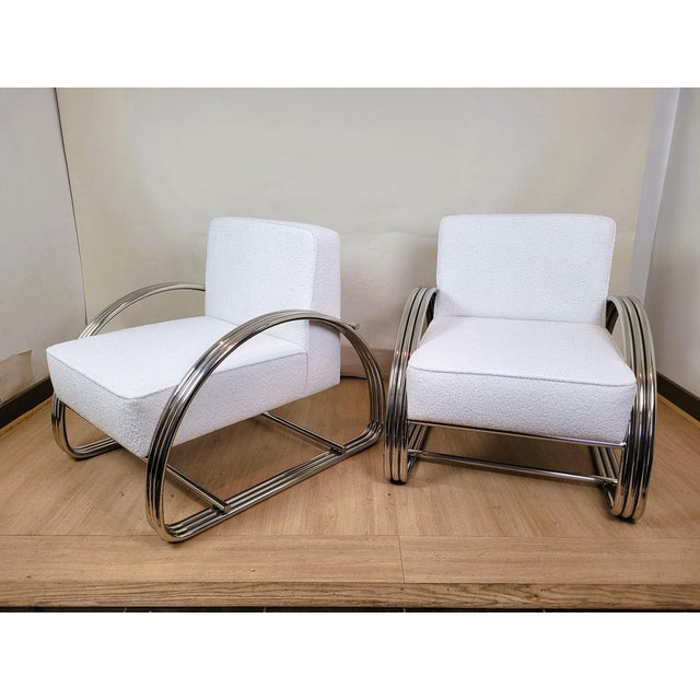 Large 20th Century Chrome Armchairs by Ralph Lauren, 1980s, Set of 2 For Sale - Image 7 of 12