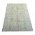 Shabby Chic Faded Oushak Wool Rug – Ivory/Blue – 9′1″ × 12′6″ For Sale