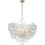 Visual Comfort Julie Neill for Visual Comfort Signature Talia Grande Chandelier in Gild with Clear Swirled Glass For Sale - Image 4 of 6