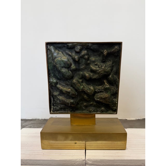 Dirce De Assis Cavalcanti Attr. Bronze Sculpture in Polished Bronze Frame, 1990s For Sale - Image 17 of 17