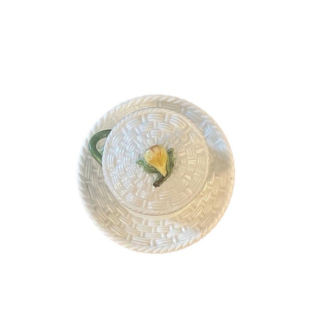 This whimsical and highly detailed lidded honey or jam pot was handcrafted in Italy by the renowned Este Ceramiche...