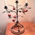 Wood Frederick Cooper Chicago Tole Apple and Iron Candelabra Table Lamps Set of 2, 1950s Folk Art Toleware For Sale - Image 7 of 11