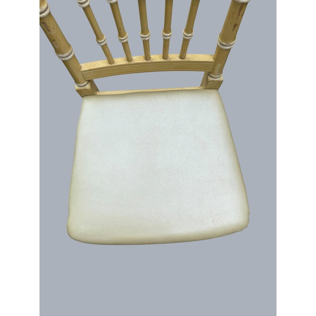 Yellow 1966 Thomasville Allegro Faux Bamboo Corner Desk and Chair For Sale - Image 8 of 17