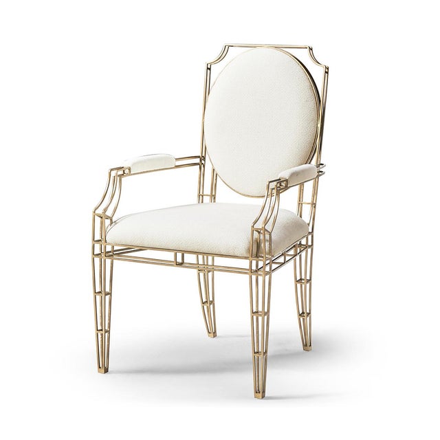 Contemporary Contemporary Openwork Steel Arm Chairs - a Pair For Sale - Image 3 of 9