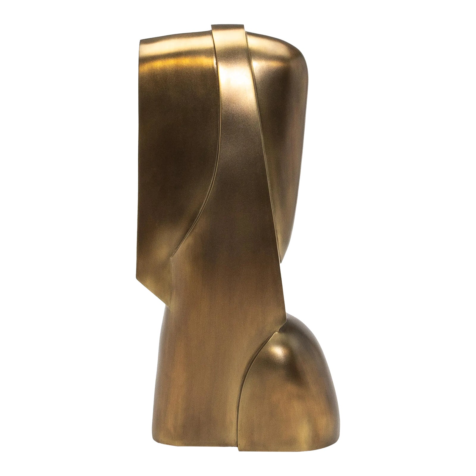 Modern Abstract Sculpture in Bronze Patina Brass by Patrick Coard Paris ...