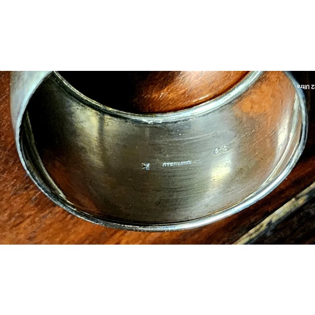 Metal Antique 19th Century Fine Sterling Silver Etched Napkin Ring For Sale - Image 7 of 8