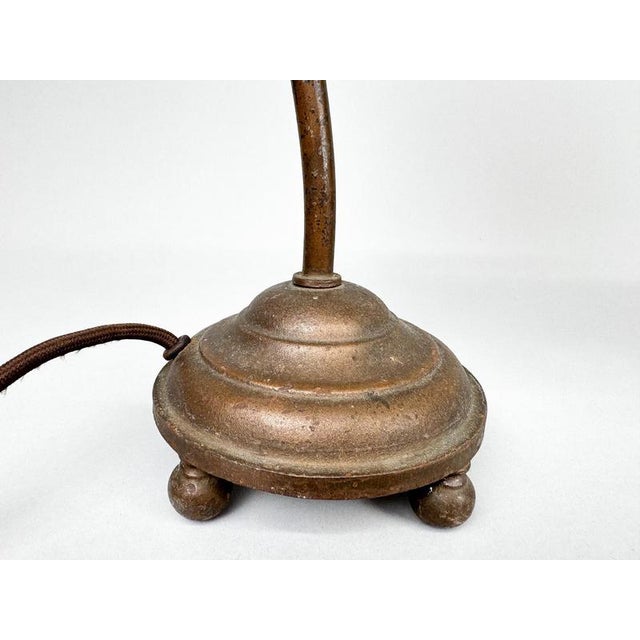 Enamel & Cast Iron Desk Lamps, Former Czechoslovakia, 1920s, Set of 2 For Sale - Image 9 of 18