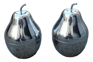 Pear-Shaped Ice Boxes in Steel, Italy, 1970s, Set of 2