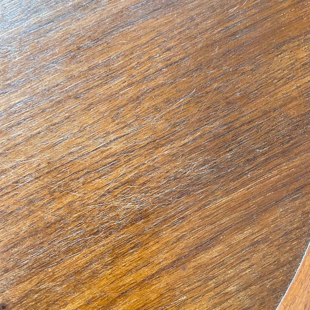 Brown Italian Modern Round Wooden Coffee Table, 1970s For Sale - Image 8 of 14