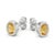 These elegant stud earrings feature radiant Citrine gemstones, admired for their warm golden-yellow glow and lively...