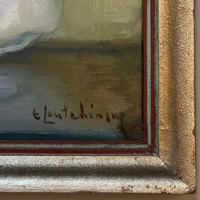 Antique Framed Oil Painting on Canvas by Euphrasia Loutchinsky (1887-1974) For Sale - Image 12 of 14